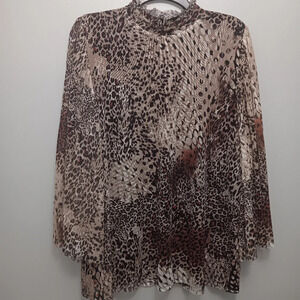 Chico's women's top blouse size XL animal prints